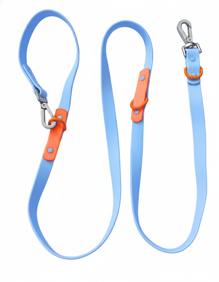 The Fritz Leash - Baby Blue Orange